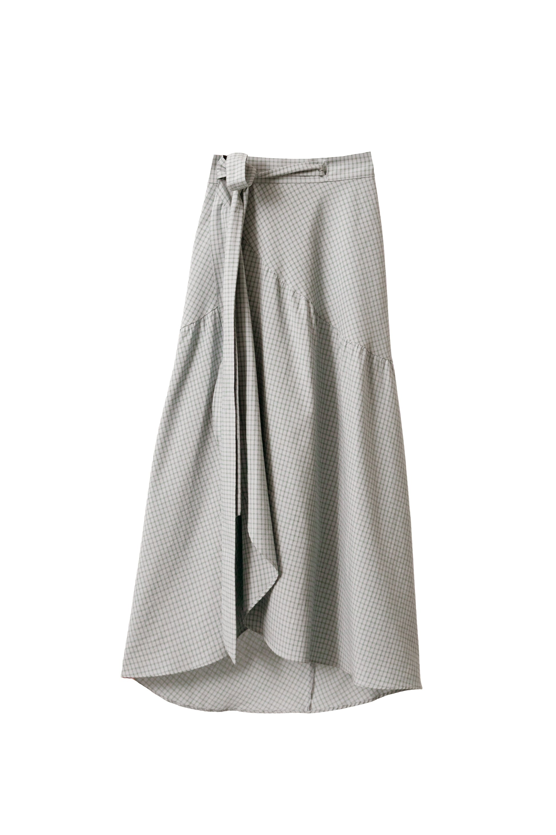 Falda Carlota Cuadros Verde Neutro Skirts Julise Magon 
