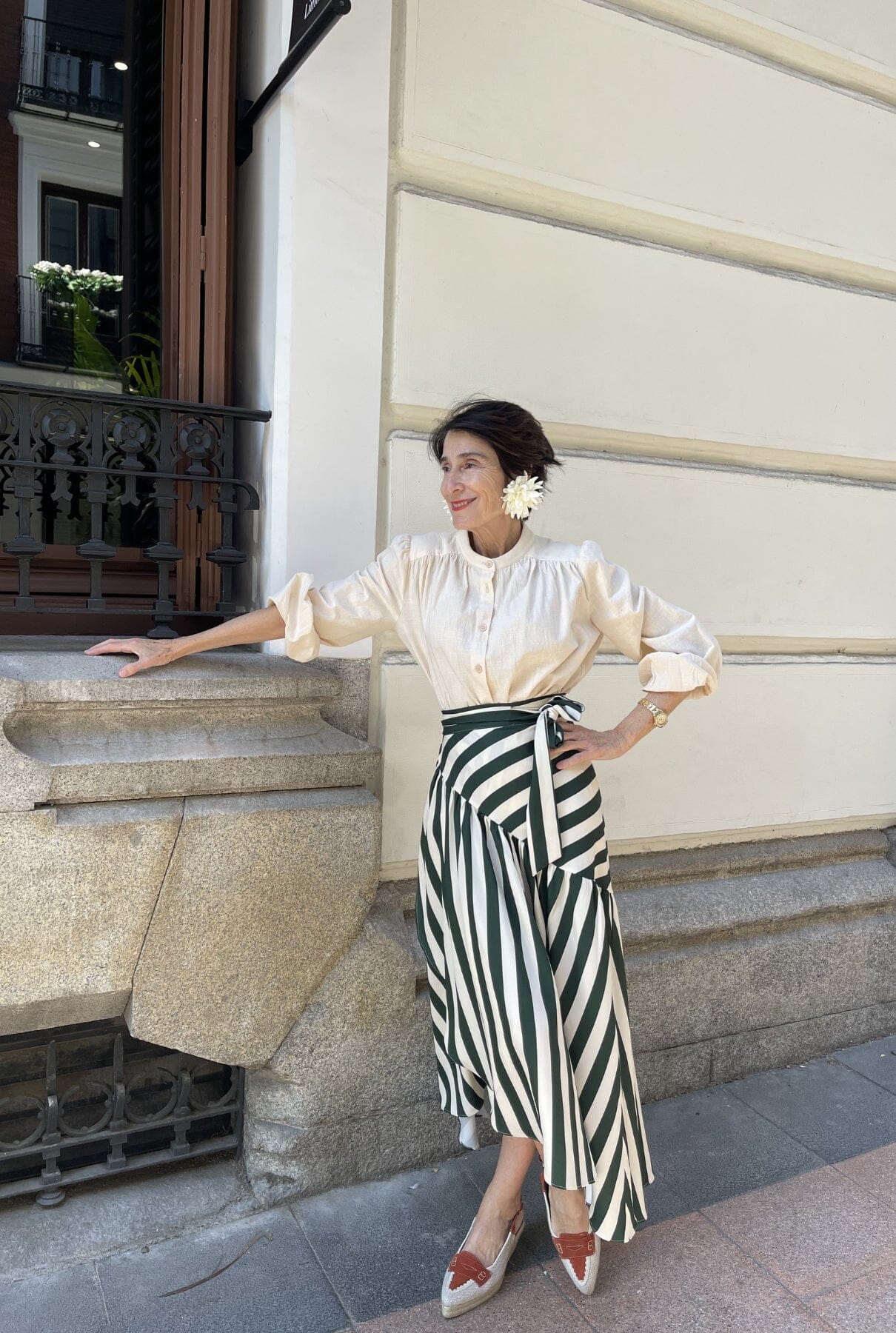 Falda Carlota rayas verdes Skirts Julise Magon 