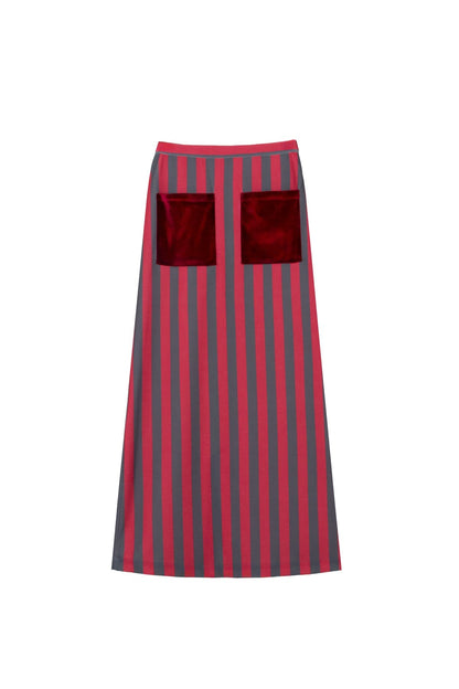 Falda Claudia rayas rojas Falda Julise Magon 