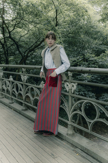 falda-claudia-rayas-rojas Skirts Julise Magon 