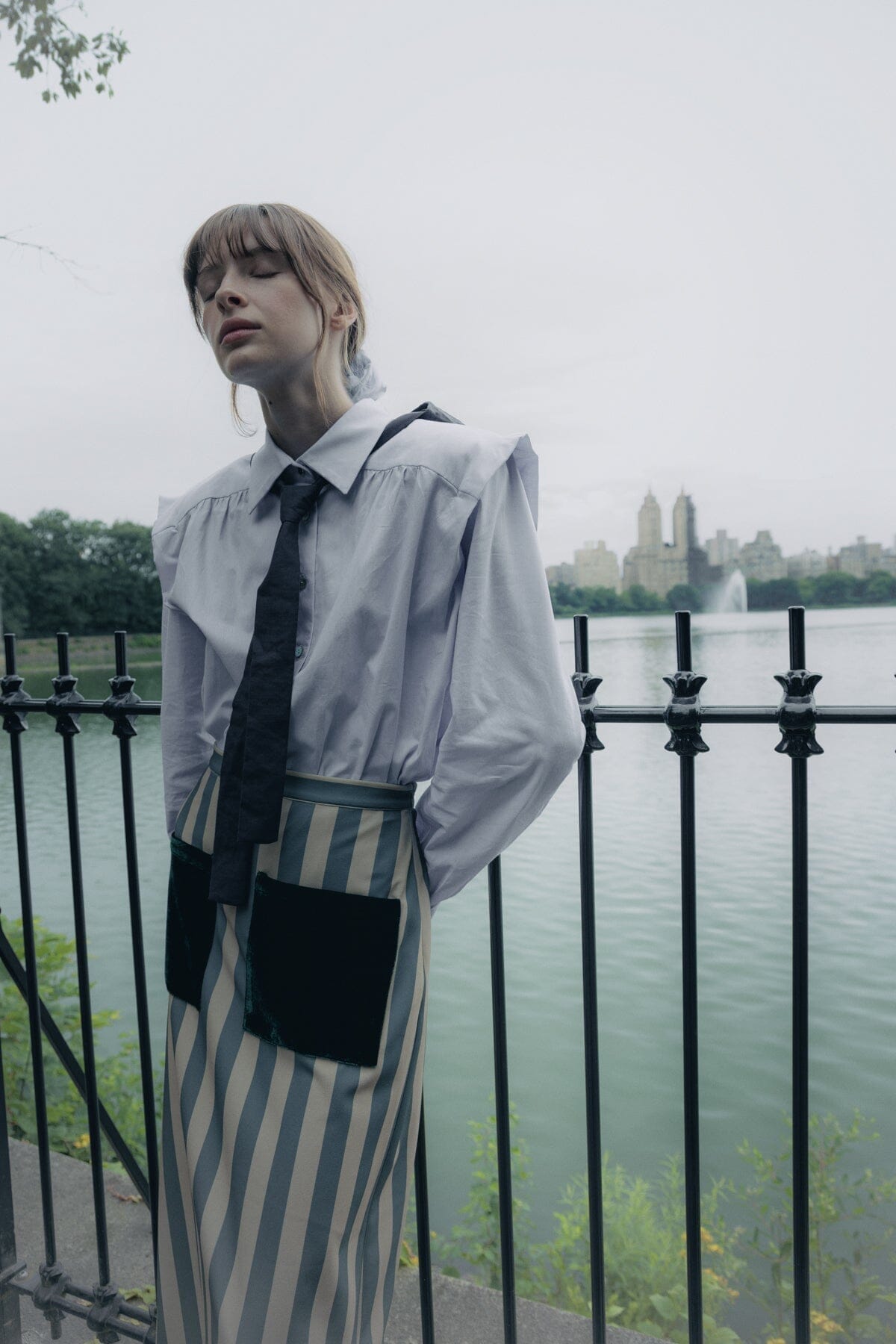 Falda Claudia rayas verdes Falda Julise Magon 