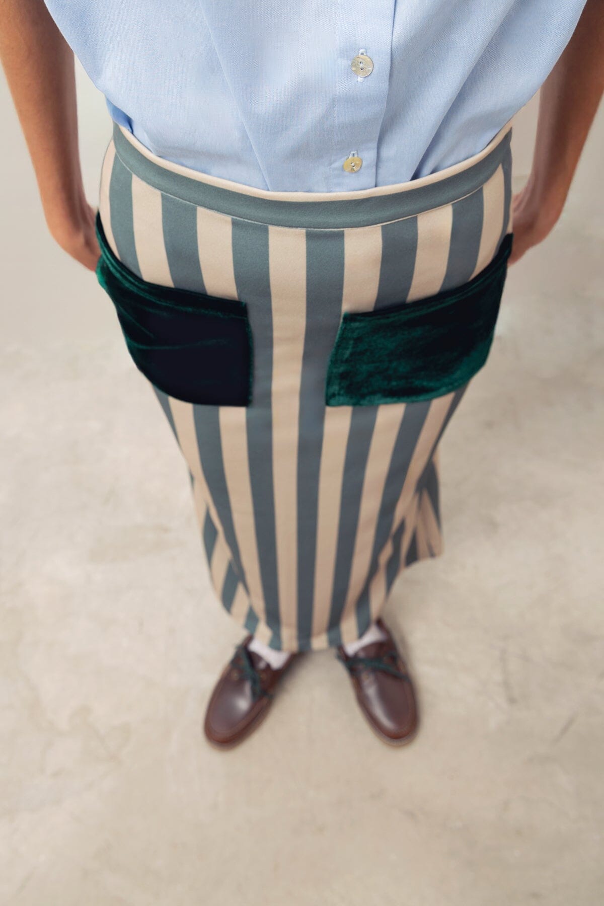 falda-claudia-rayas-verdes Skirts Julise Magon 