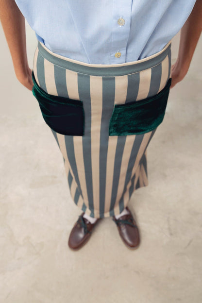 falda-claudia-rayas-verdes Skirts Julise Magon 