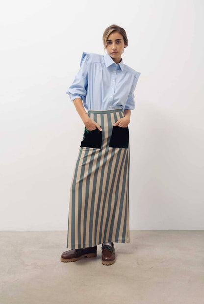 falda claudia rayas verdes Skirts Julise Magon 