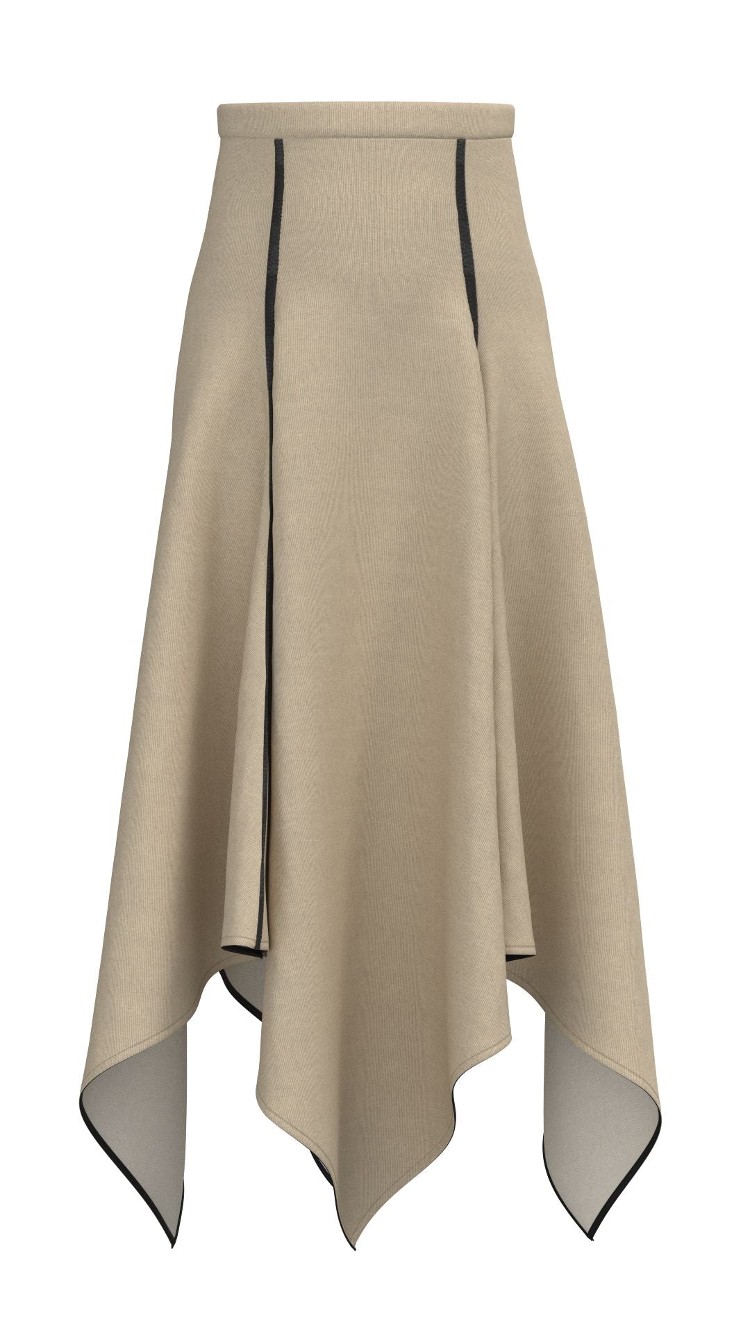 Falda con cortes beige PRE-ORDER E.R.A.X. 