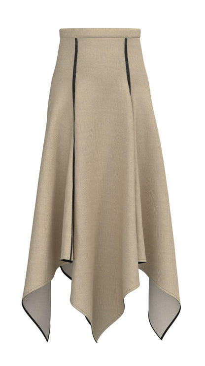 Falda con cortes beige PRE-ORDER E.R.A.X. 