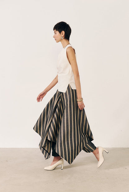 Falda con cortes en rayas negras Skirts E.R.A.X. 