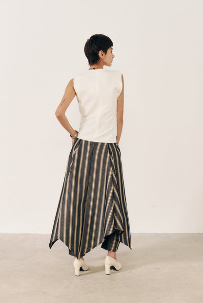 Falda con cortes en rayas negras Skirts E.R.A.X. 