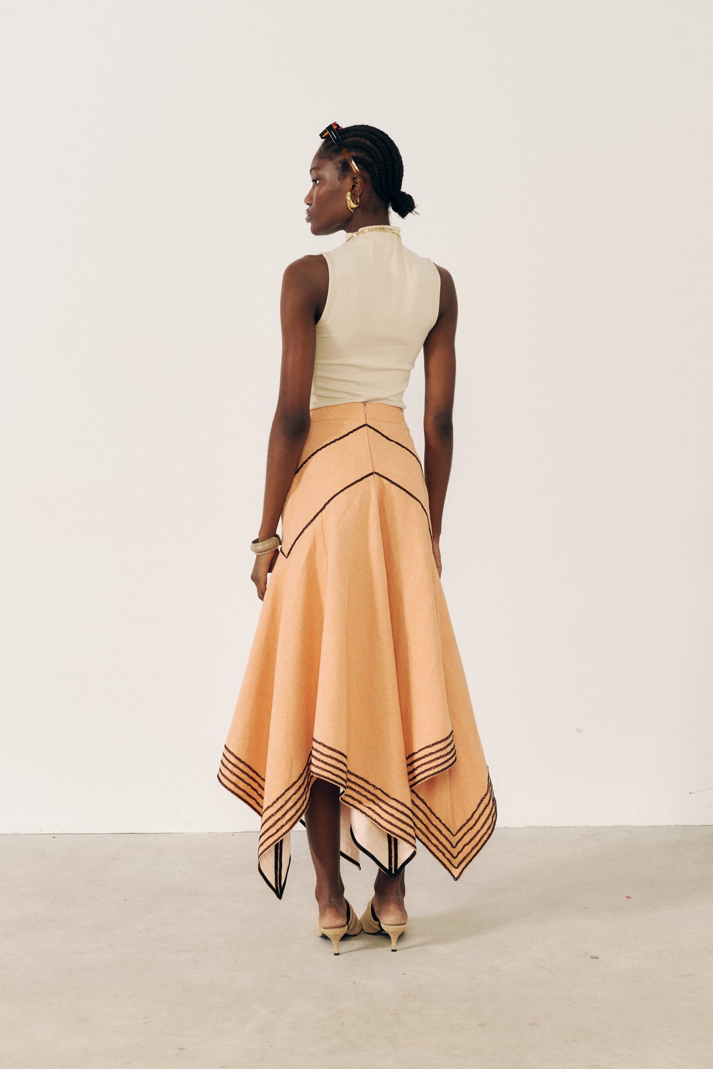 Falda cortes con pasamanería Skirts E.R.A.X. 