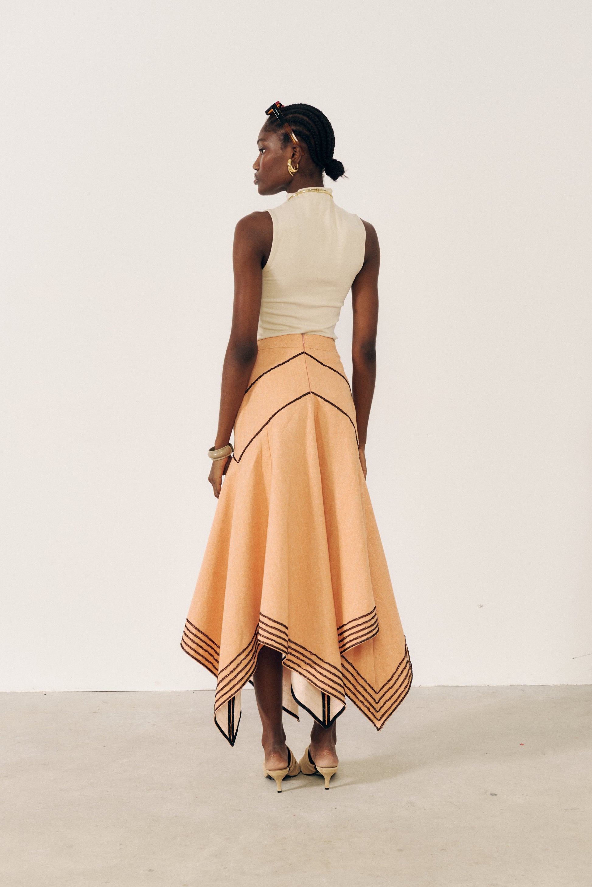 Falda cortes con pasamanería Skirts E.R.A.X. 