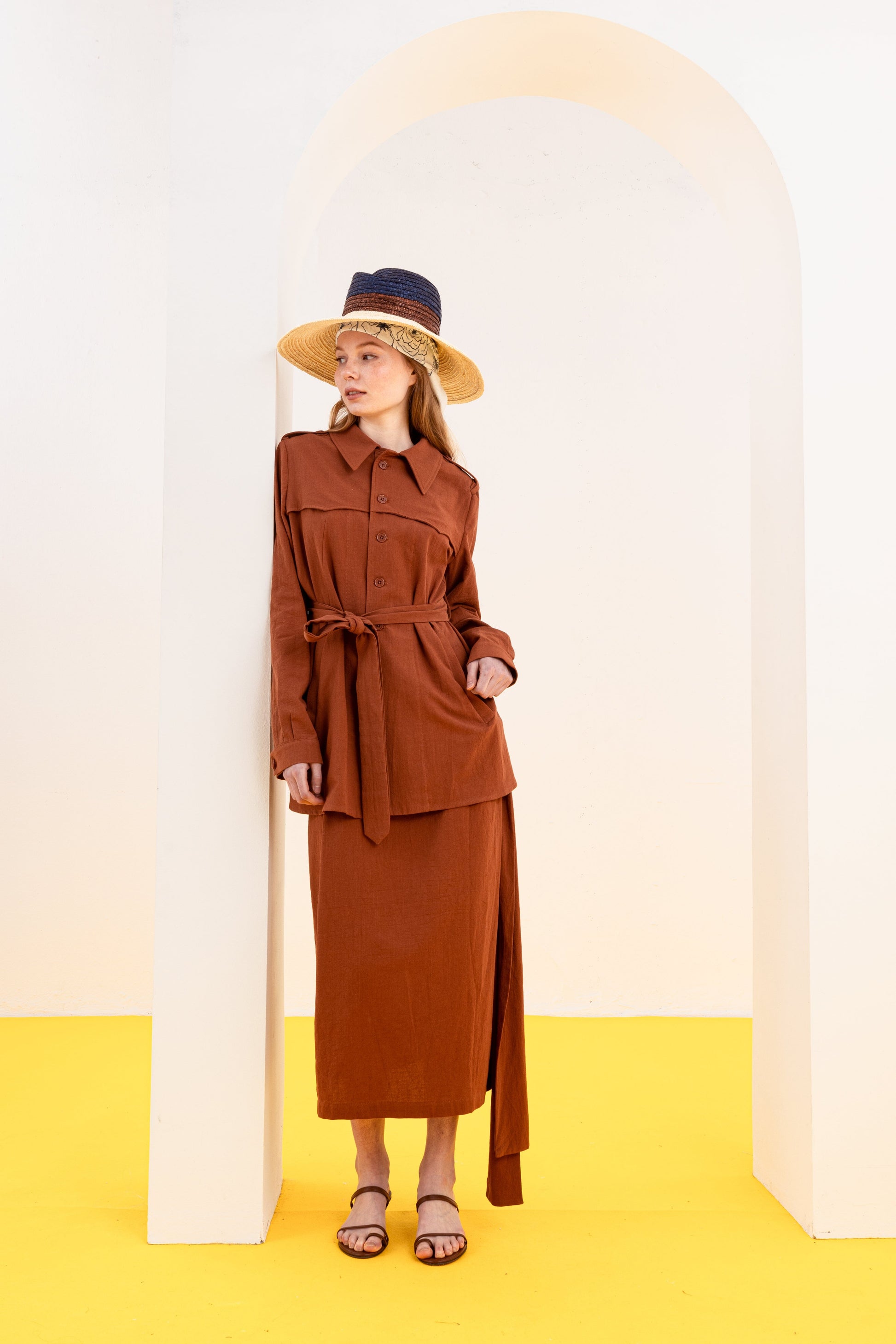 FALDA DHAYA LAZO MARRÓN Skirts SOY FASCINANTE 