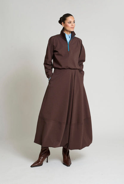 falda elena marron Skirts Zaitegui Studio 