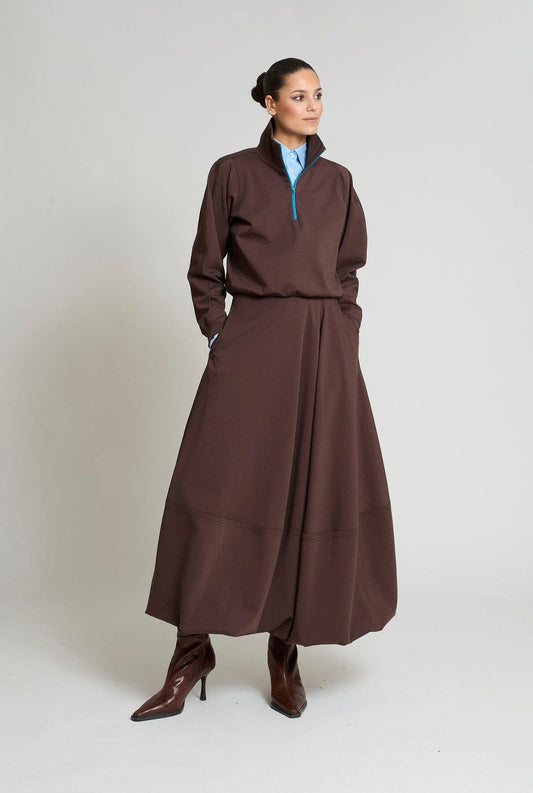 falda elena marron Skirts Zaitegui Studio 