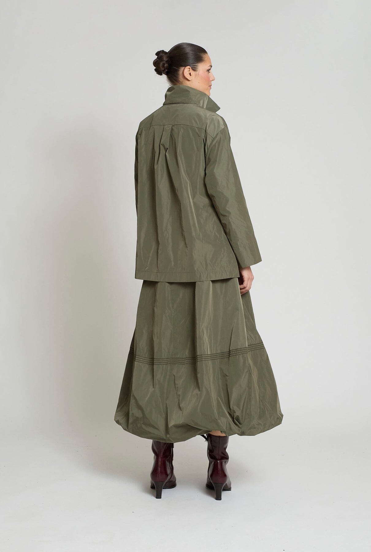 falda elena tafeta verde Skirts Zaitegui Studio 