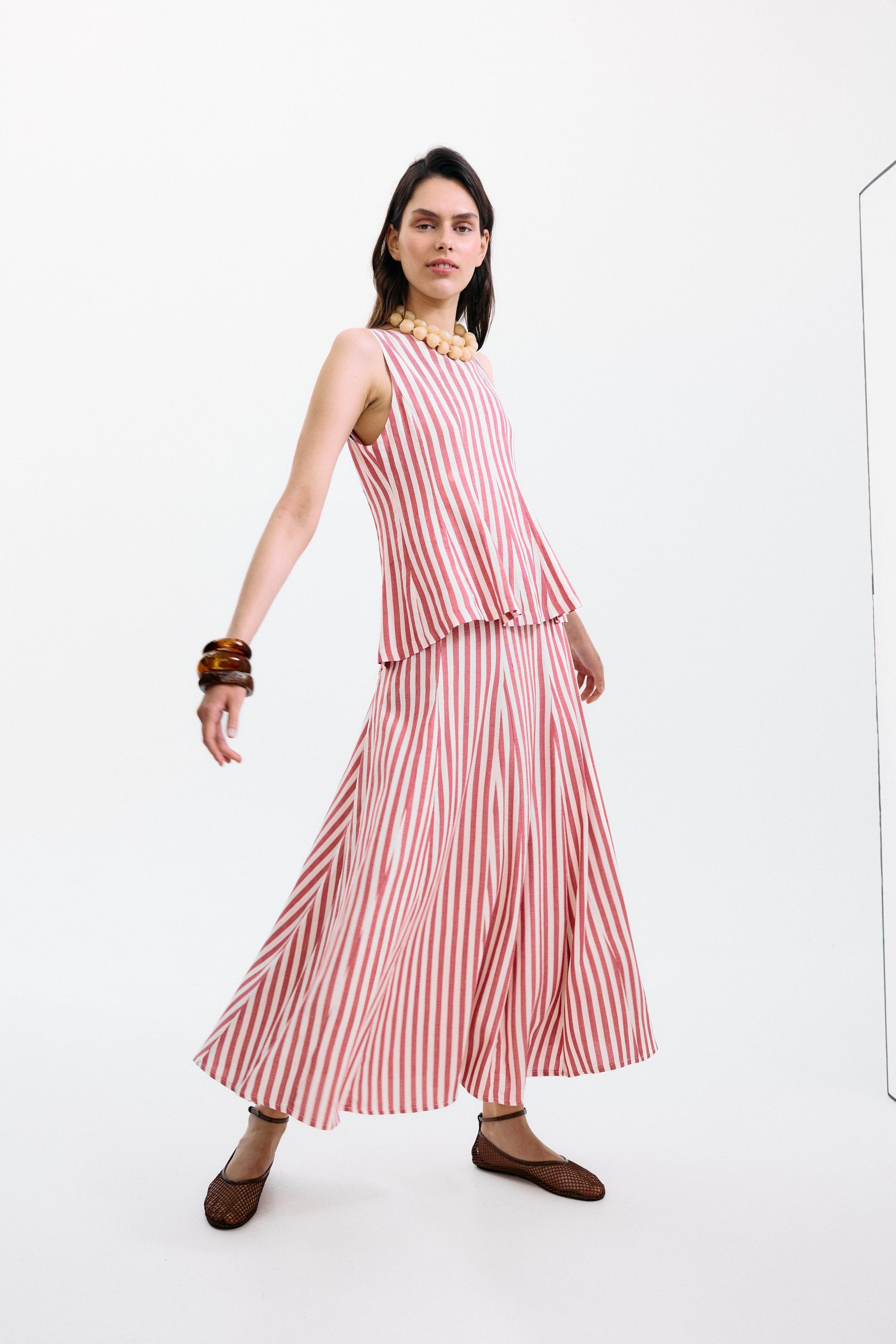 Falda Gelosia Rayas Rojas Skirts IPA BRAND 