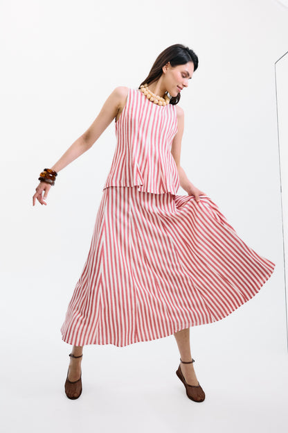 Falda Gelosia Rayas Rojas Skirts IPA BRAND 