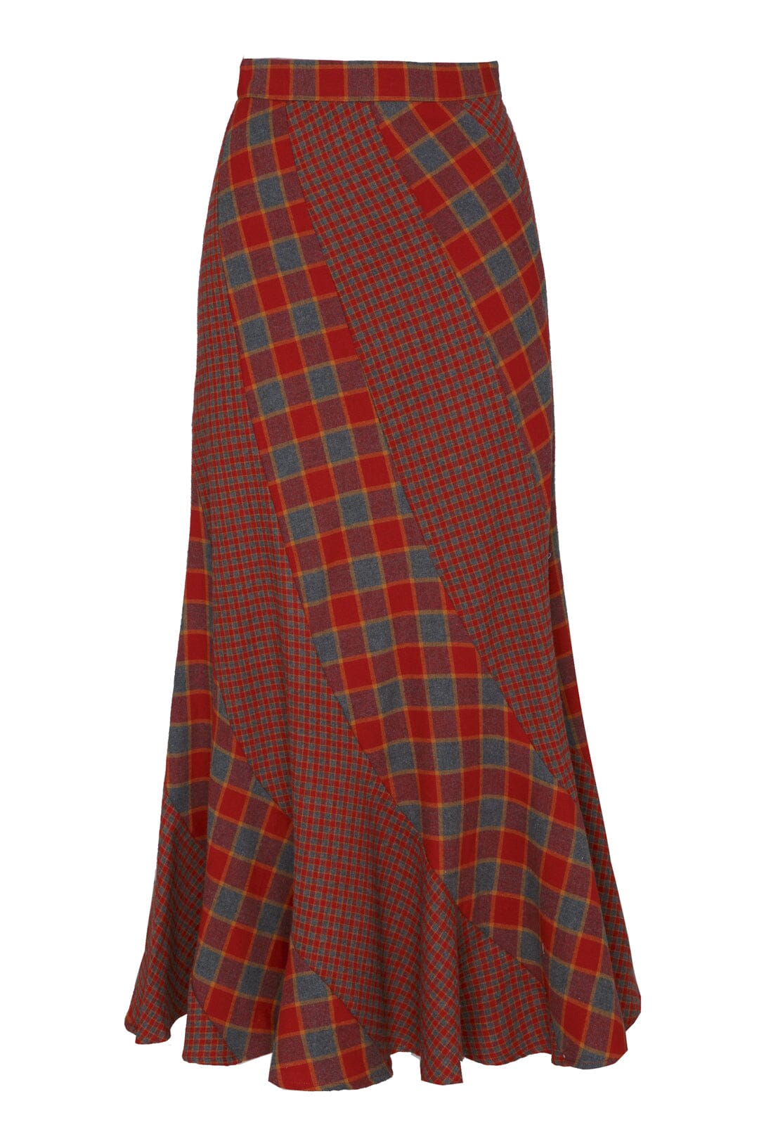 FALDA GILDA CUADROS ROJO Y GRIS Skirts Werit 