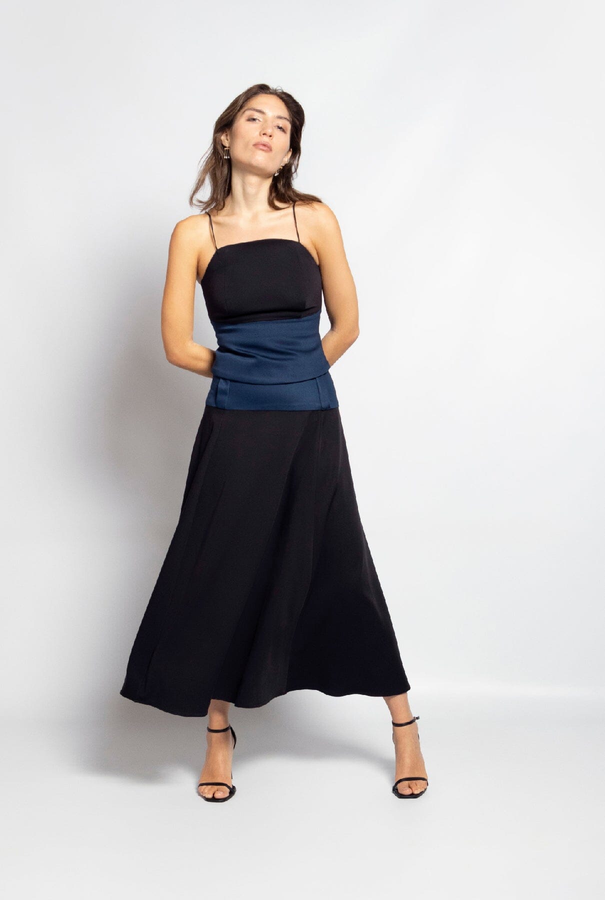 Falda Guadalupe Marino-Negro Skirts Galcon Studio 