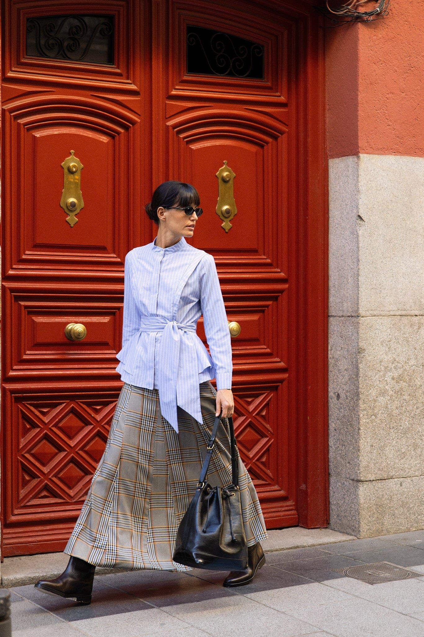 Falda Louise Midi Cuadros Skirts IPA BRAND 