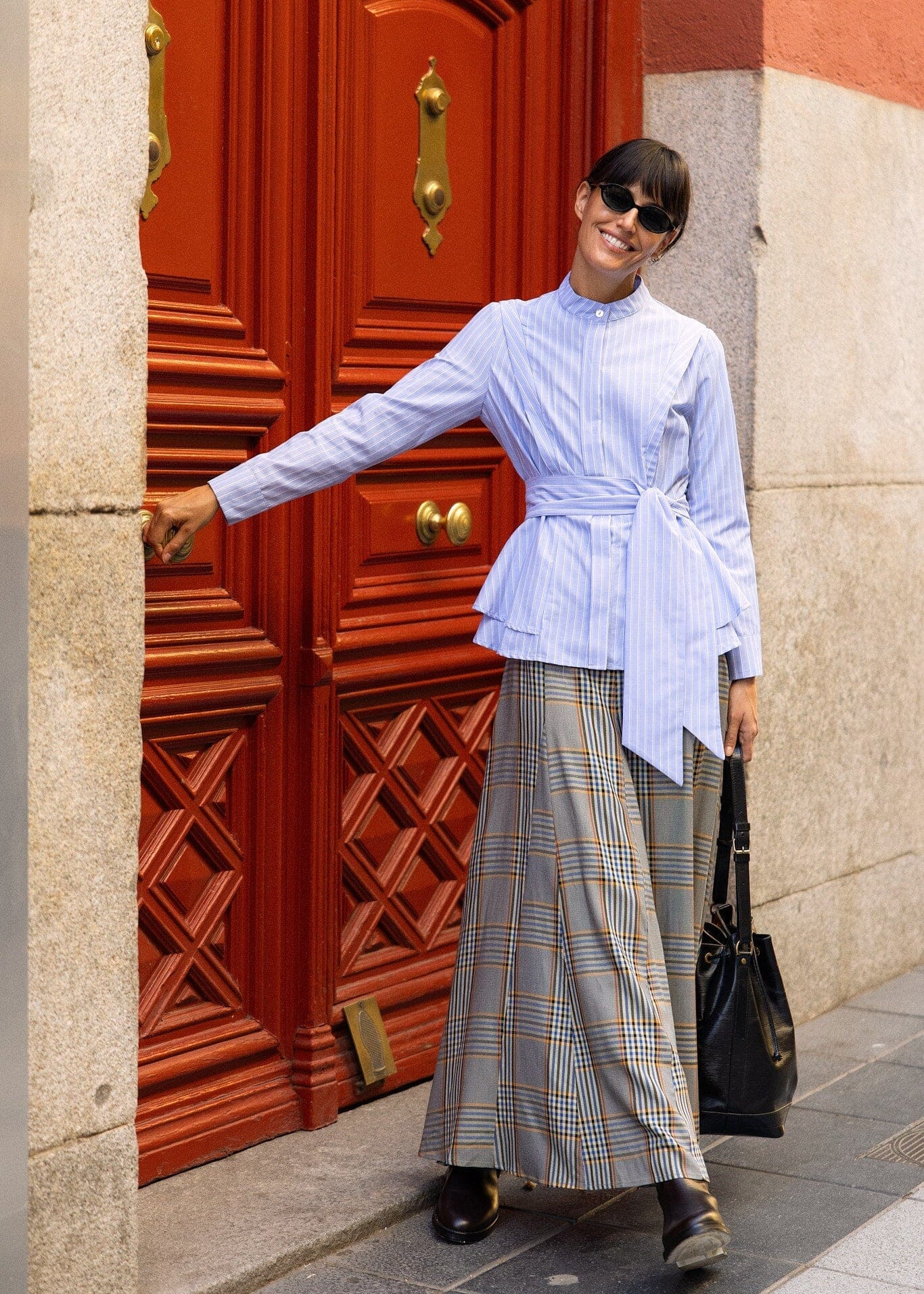 Falda Louise Midi Cuadros Skirts IPA BRAND 