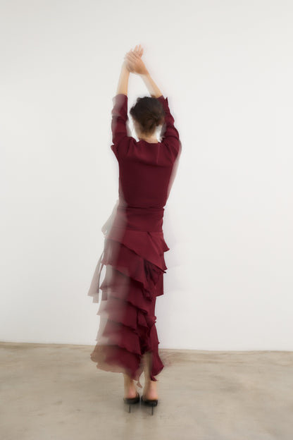 Falda Lupe Granate - Preorder Skirts Galcon Studio 