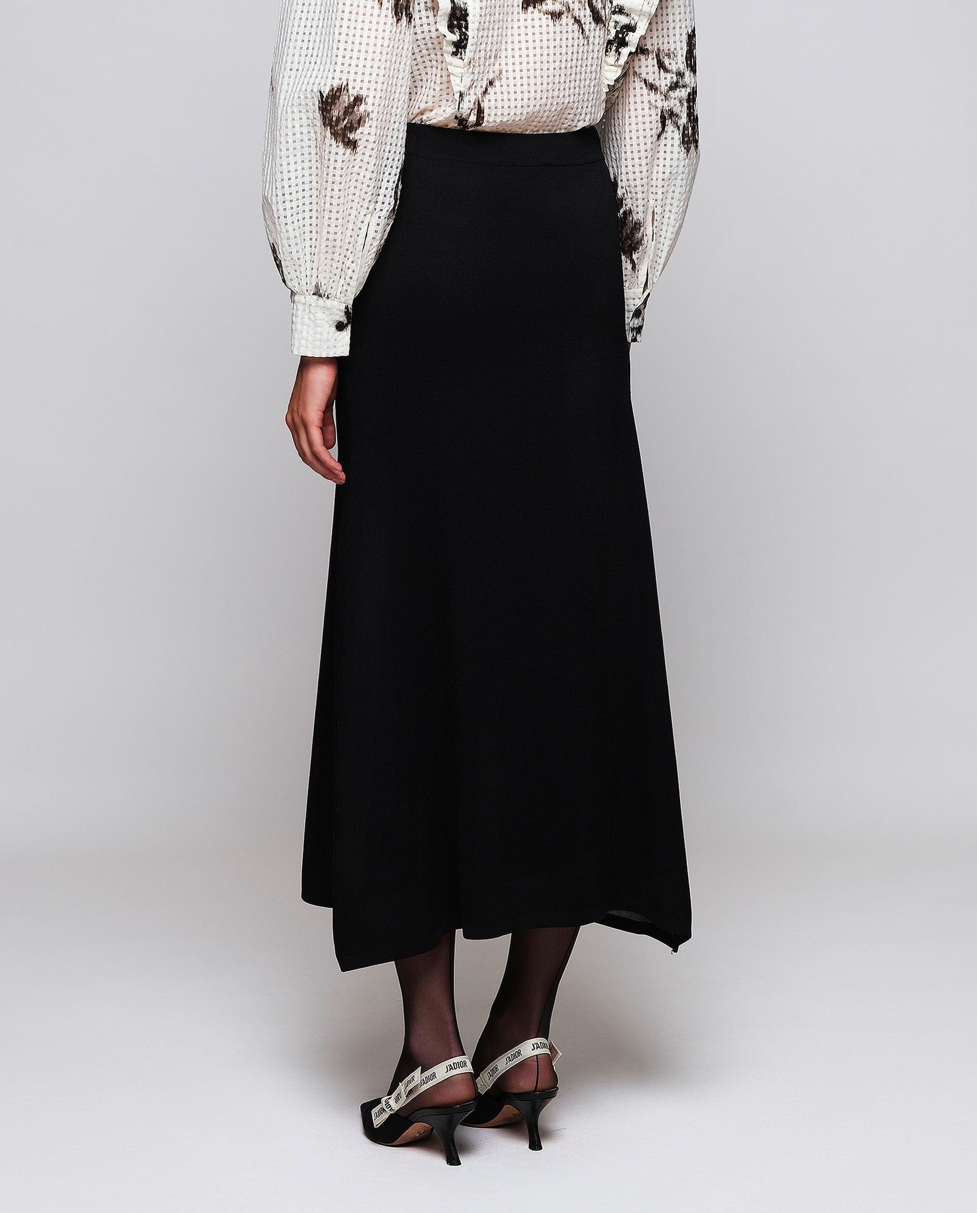 Falda negra de punto jacquard Skirts Mirto 