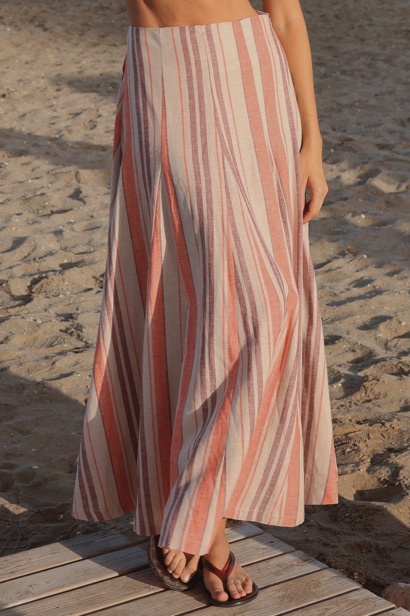 Falda Ola Rayas Coral y Lila Skirts IPA BRAND 
