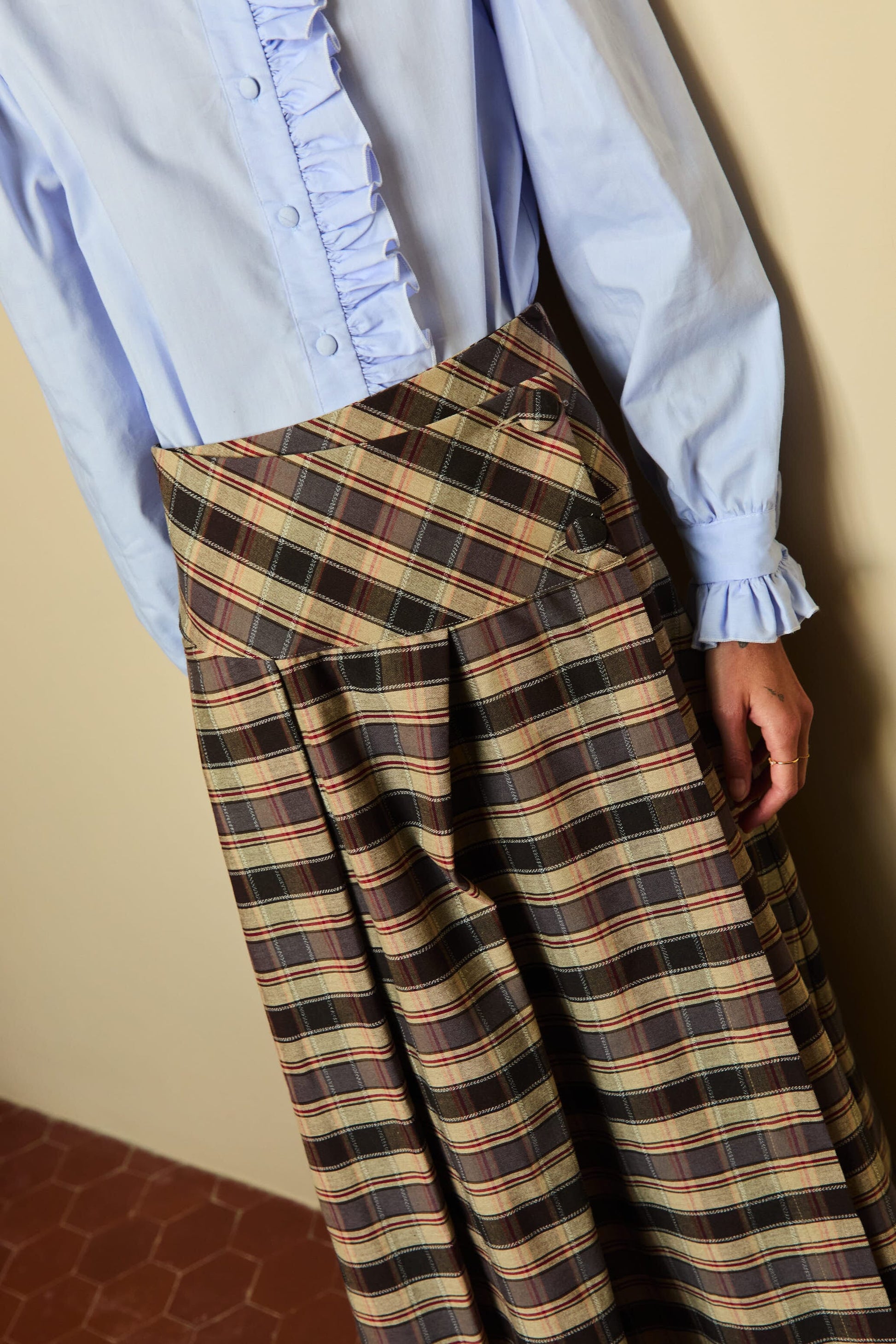 Falda Origen Cuadros Gris Skirts IPA BRAND 