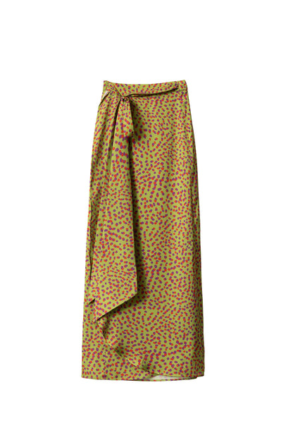 Falda Pareo Sole Lunares Pistacho Skirts Julise Magon 