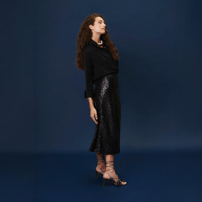 Falda Radziwill lentejuela negra Skirts Galcon Studio 