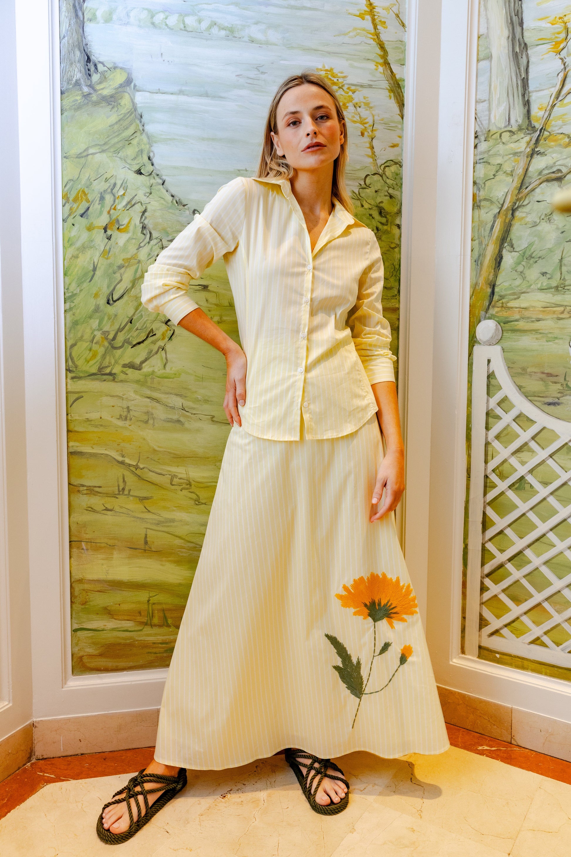 Falda Raiz amarilla Skirts Copines 