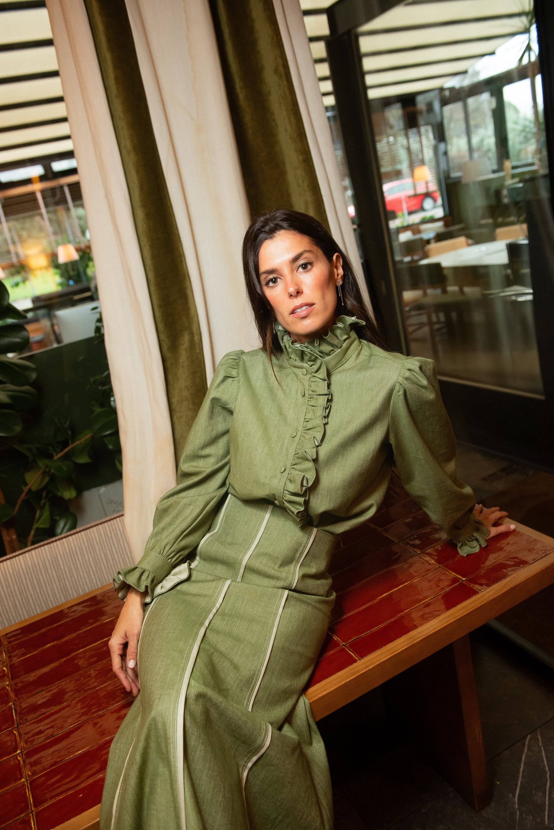 Falda Sirena Géminis Verde Skirts IPA BRAND 