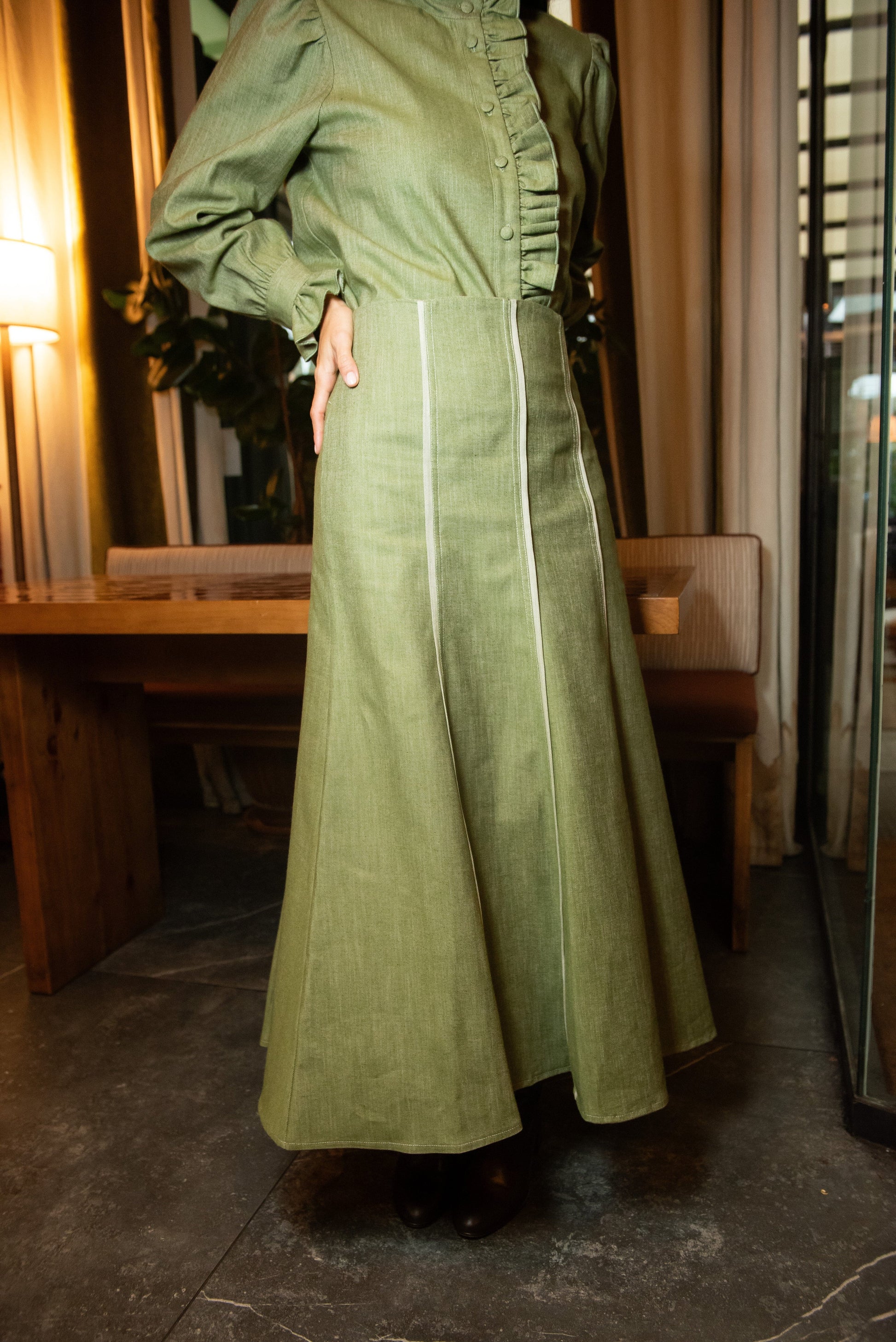 Falda Sirena Géminis Verde Skirts IPA BRAND 