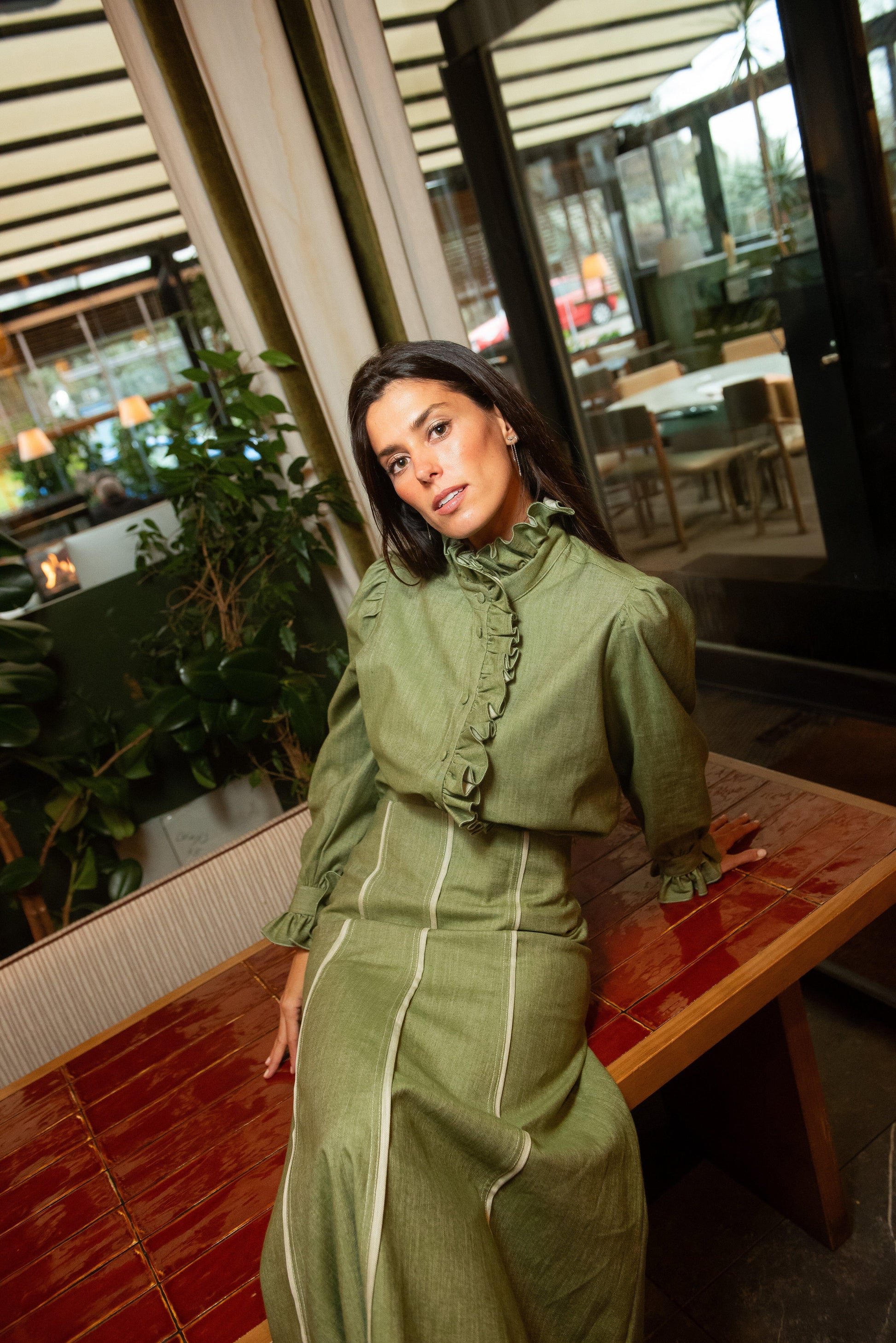 Falda Sirena Géminis Verde Skirts IPA BRAND 