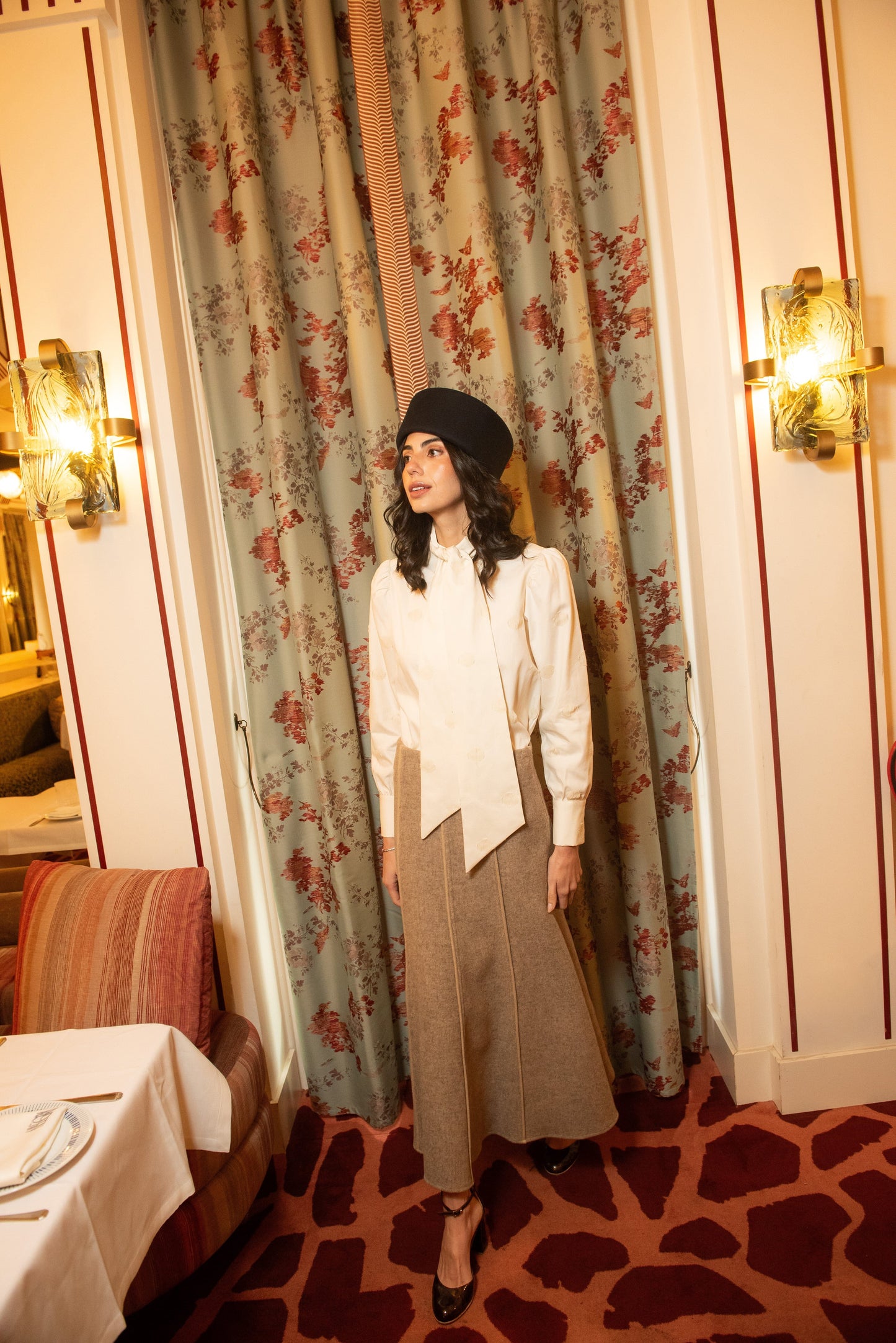 Falda Snowfall Lana Beige Skirts IPA BRAND 