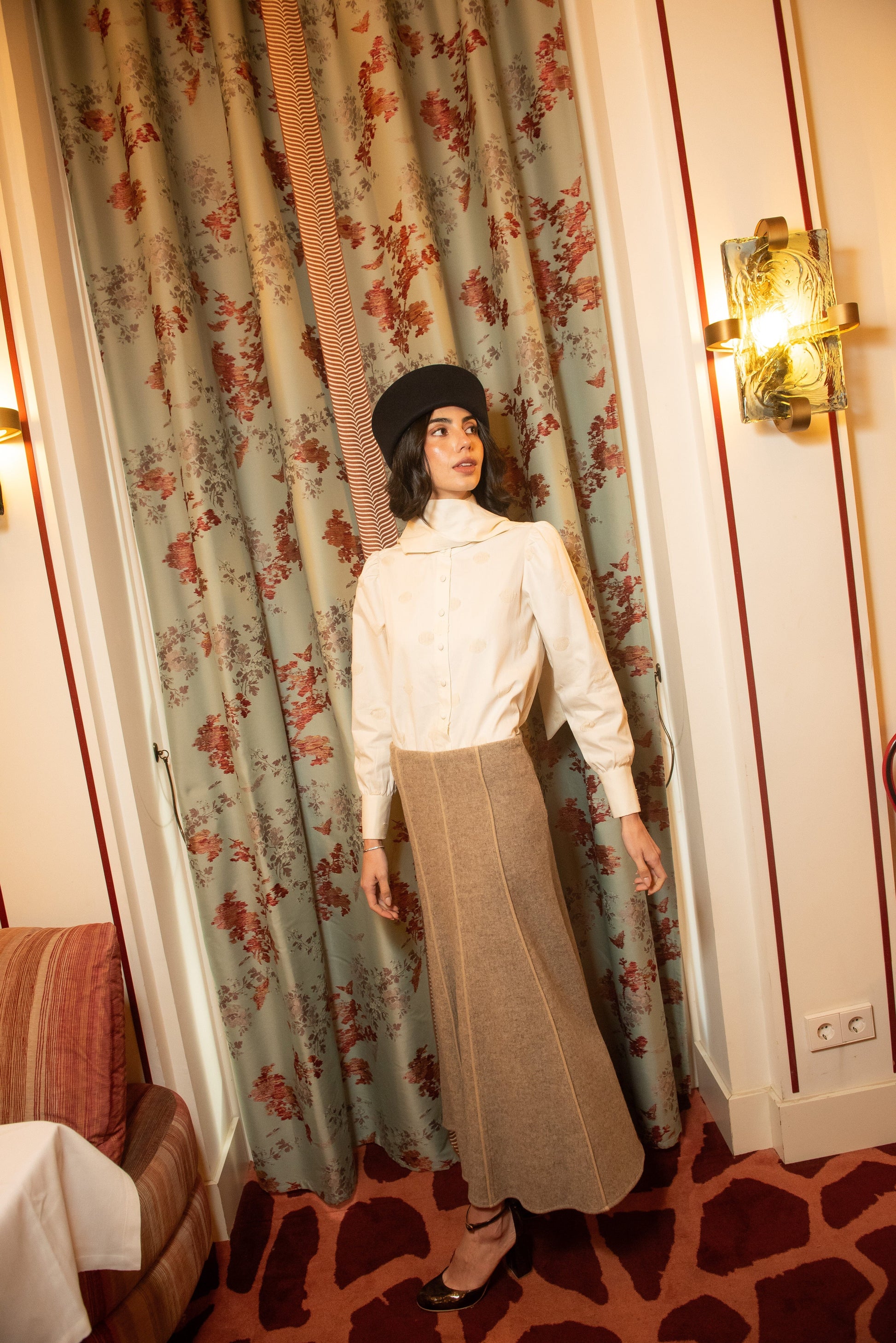 Falda Snowfall Lana Beige Skirts IPA BRAND 