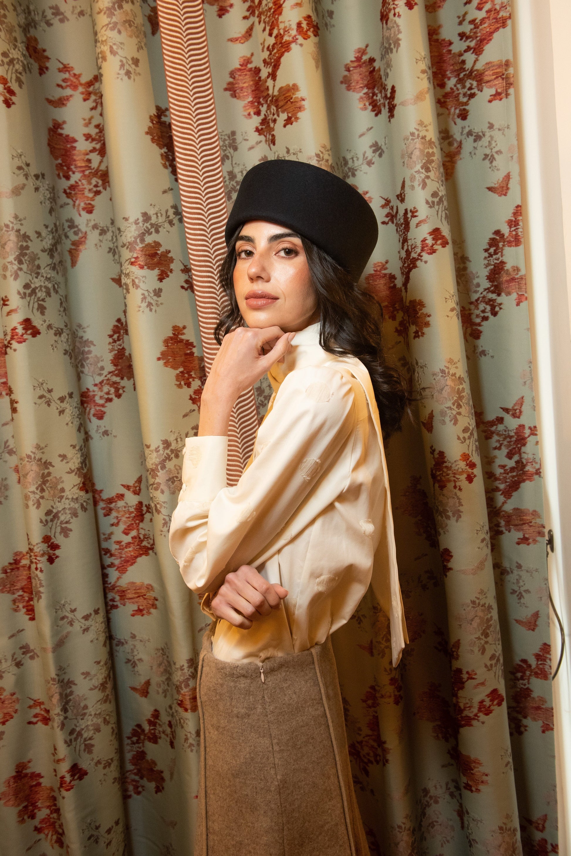 Falda Snowfall Lana Beige Skirts IPA BRAND 