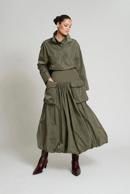 falda teresa tafeta verde Skirts Zaitegui Studio 