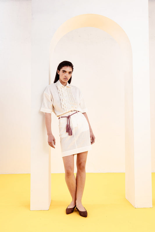 FALDA VAQUERA ALBA BLANCO Skirts SOY FASCINANTE 