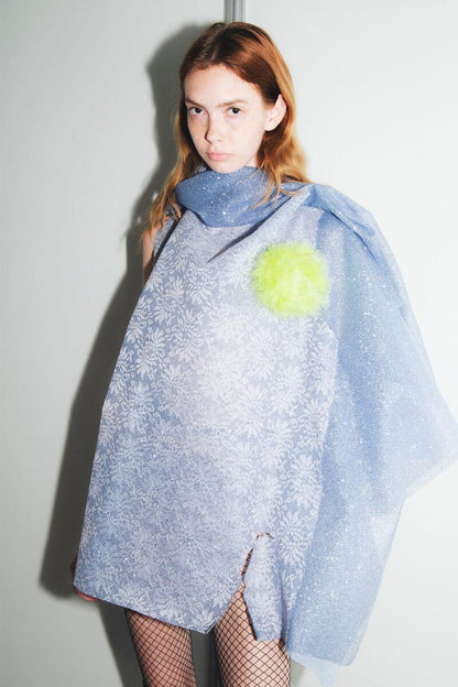 FEATHER POMPOM GREEN Headpieces Ernesto Naranjo 