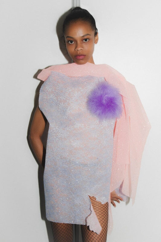 FEATHER POMPOM LILAC Headpieces Ernesto Naranjo 