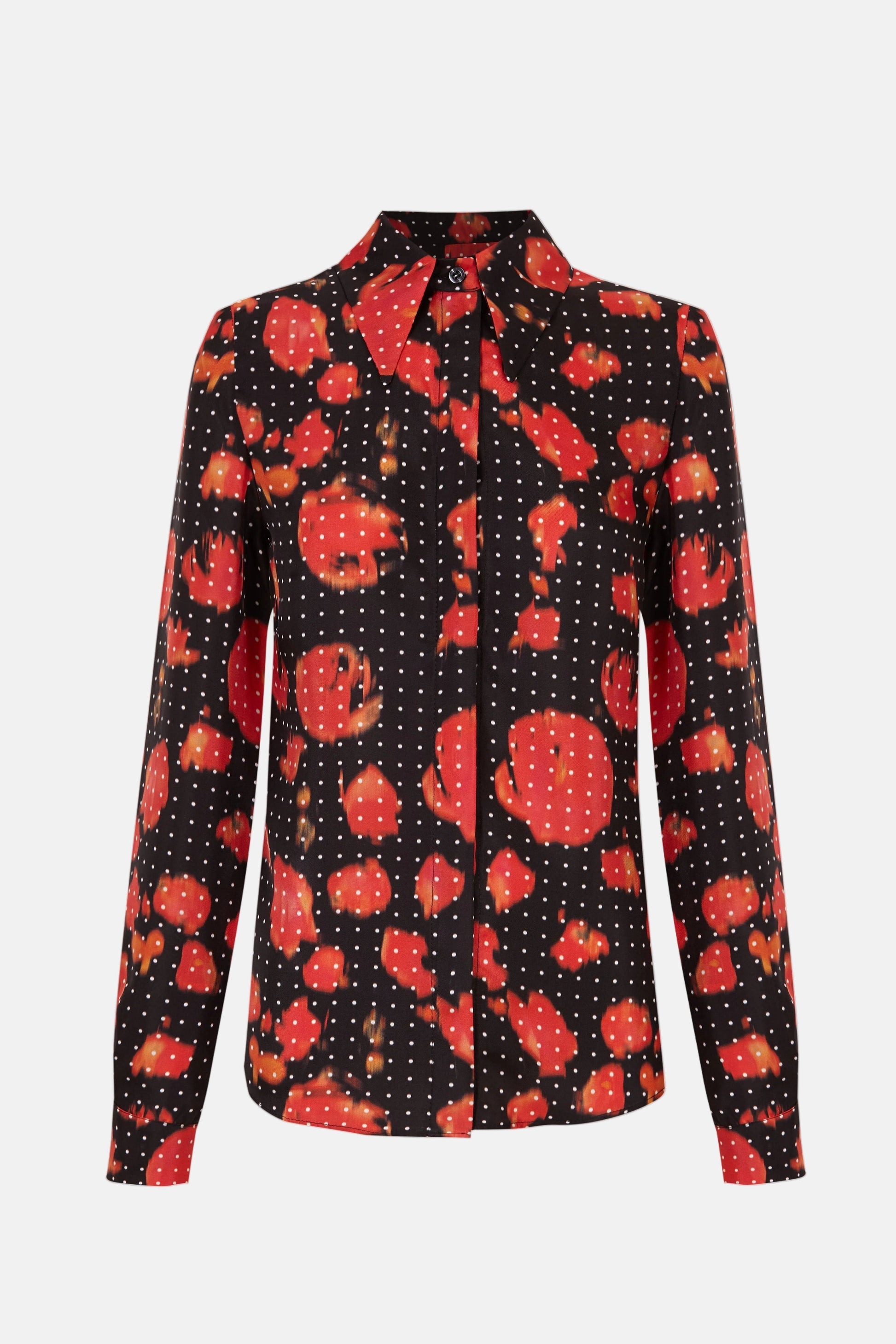 Fernanda Red Printed Shirt Shirts & Tops PALOMO SPAIN 