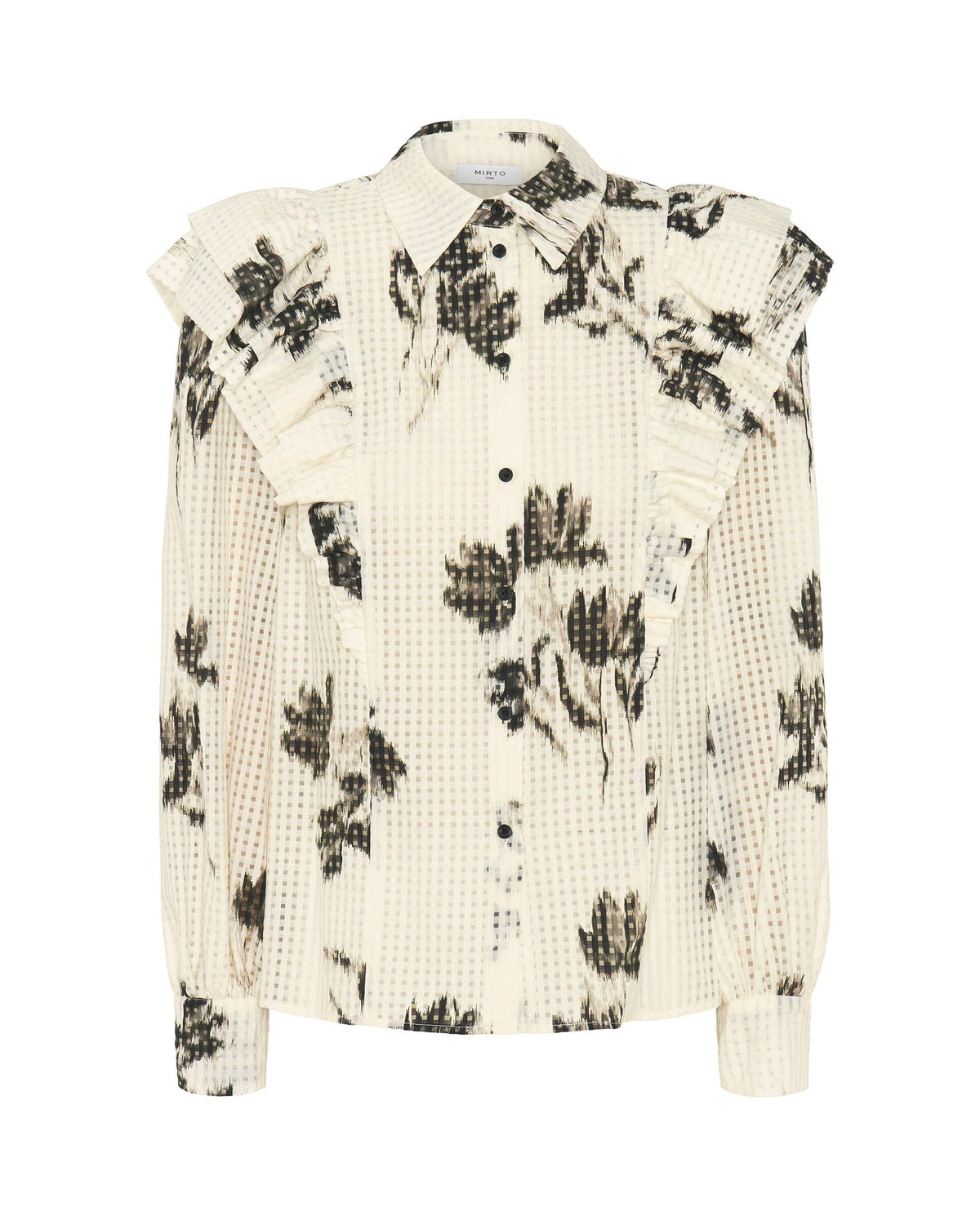 Floral Print Cotton Jacquard Shirt Shirts & blouses Mirto 