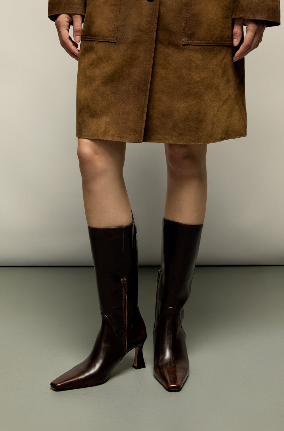 Florence Boots in Brown Leather Boots AUGUSTA 