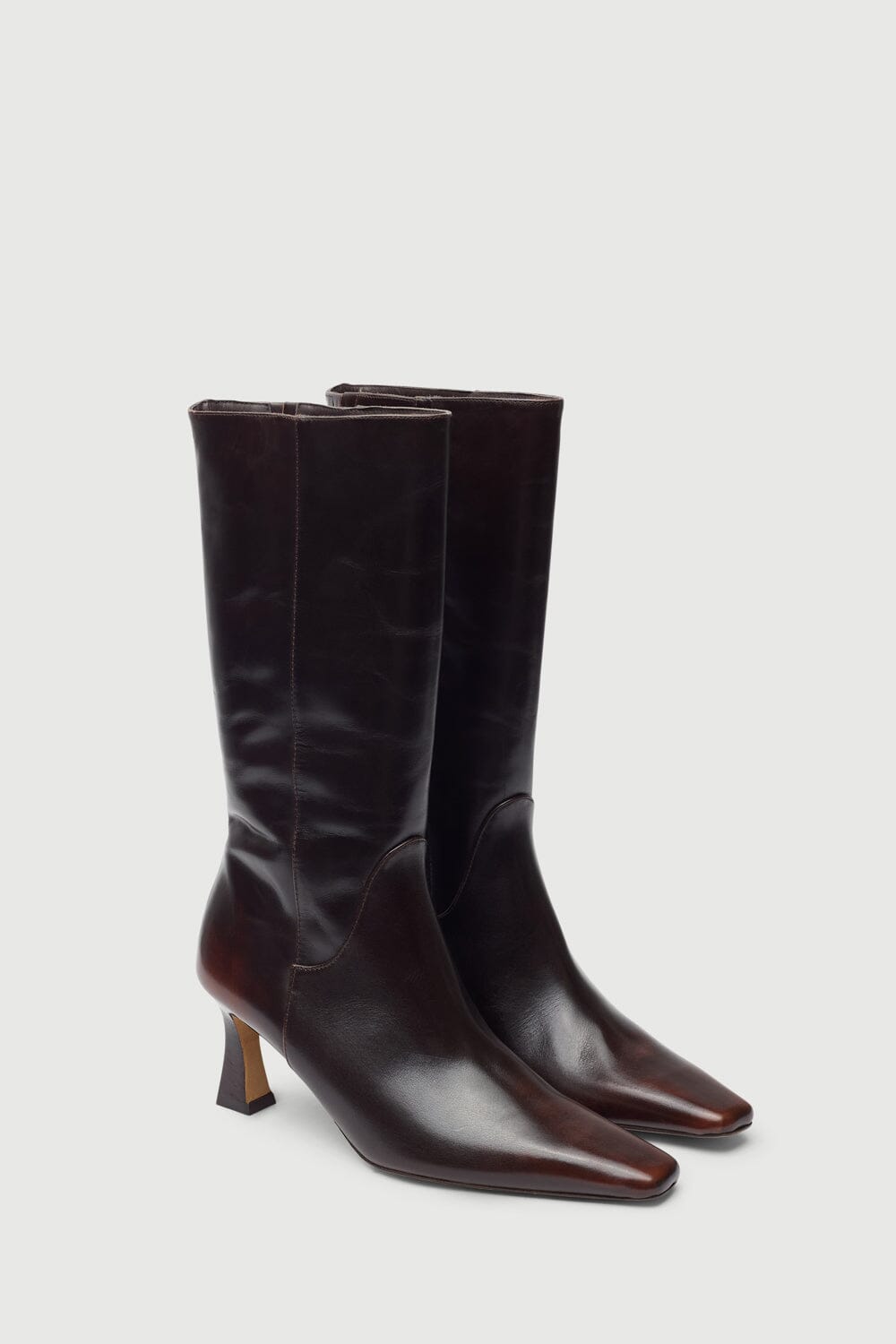 Florence Boots in Brown Leather Boots AUGUSTA 