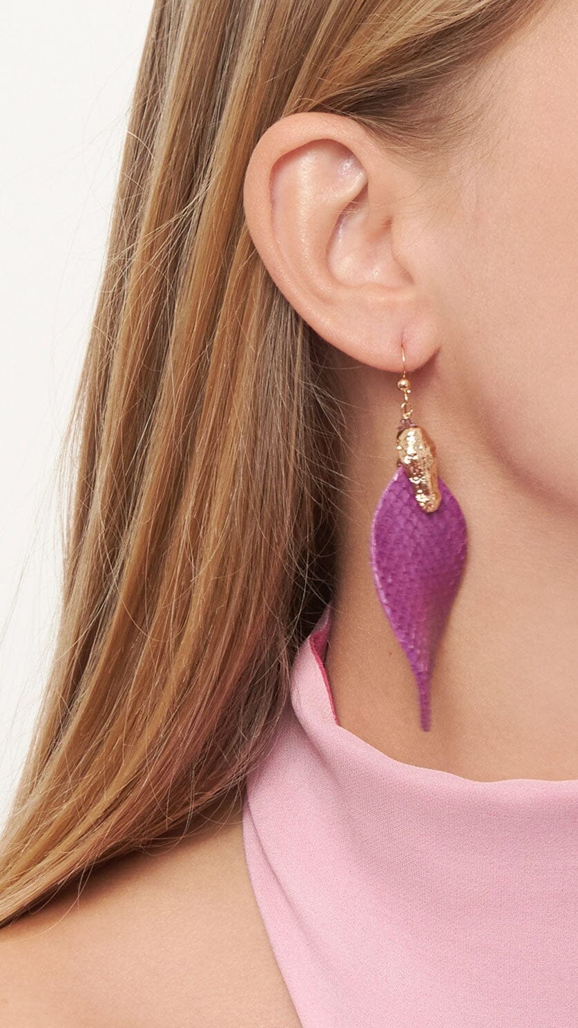Florencia Earrings Purple Earrings La Morenita 