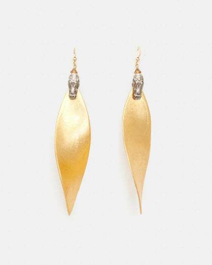 FLORENCIA XL GOLDEN NIGHT BIFASIC Earrings La Morenita 