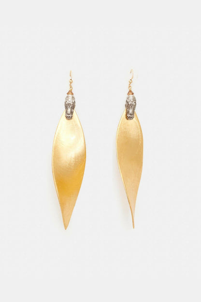 Florencia XL Metallic Gold Earrings La Morenita 