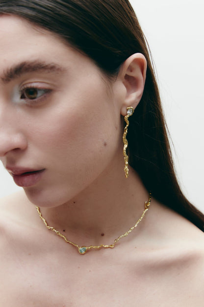 Flux Necklace Gold Necklaces Albert Coll 