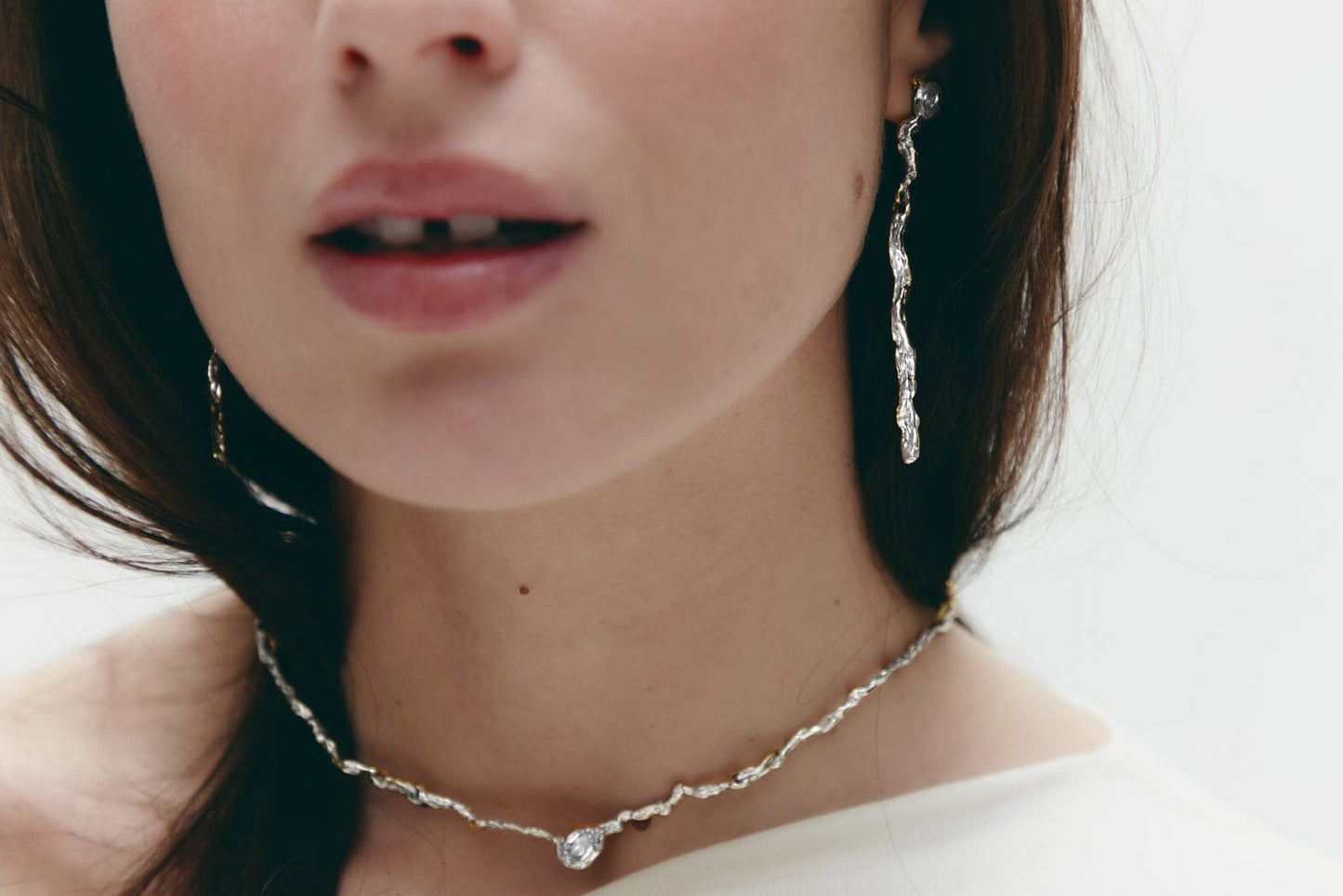 Flux Necklace Silver Necklaces Albert Coll 